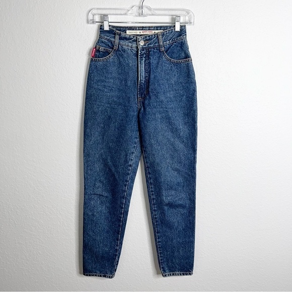 Bongo Jeans Women Size 3 Vintage 80s 90s Mom Tapered High Waisted Rise Blue B - Picture 2 of 9